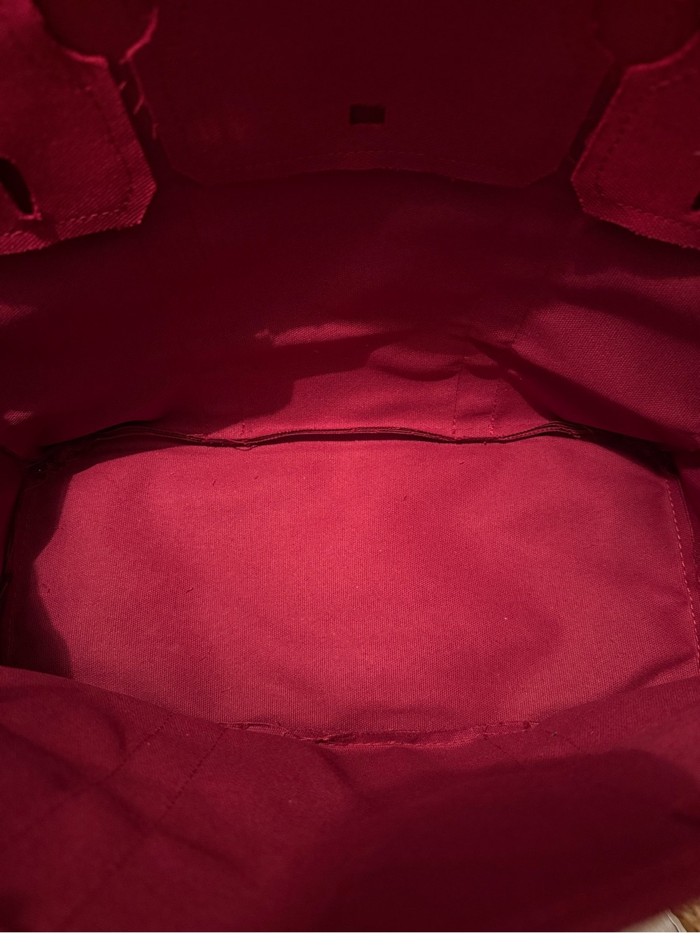 Classic Burgundy Boat Tote Bag with Gold Hardware - Picture 4 of 7